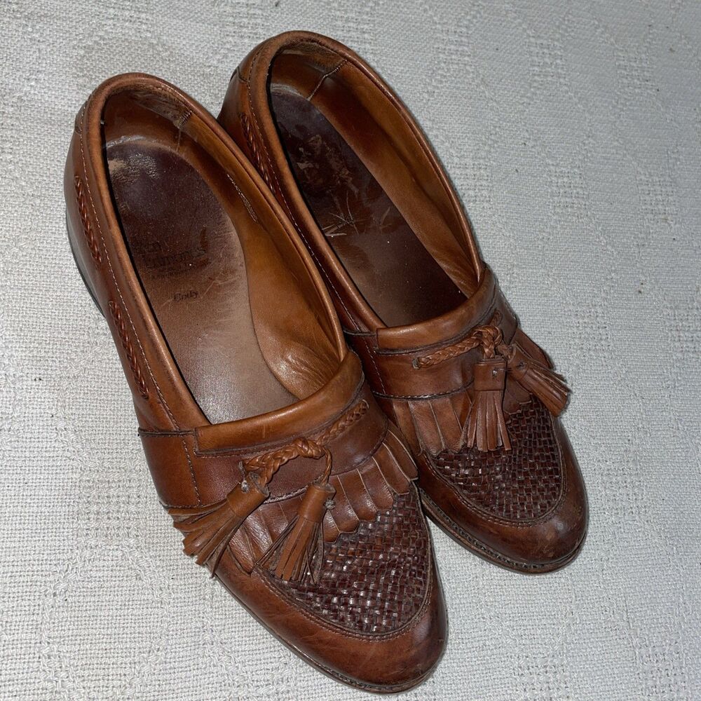 Allen Edmonds Cody Dress Loafers Mens Size 9.5 D Brown Leather Business Formal